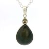 Gehna Jaipur Labradorite Pear Shape Gemstone Studded 925 Sterling Silver Pendant For Girls & Women SP03-1144