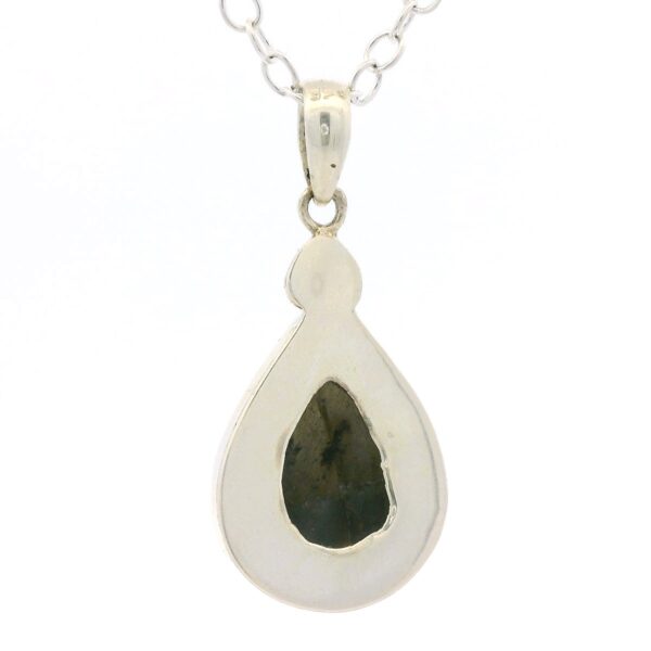 Gehna Jaipur Labradorite Pear Shape Gemstone Studded 925 Sterling Silver Pendant For Girls & Women SP03-1144 - Image 3