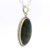 Gehna Jaipur Labradorite Oval Shape Gemstone Studded 925 Sterling Silver Pendant For Girls & Women SP03-1146 - Image 4
