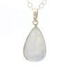 Gehna Jaipur Moonstone Pear Shape Gemstone Studded 925 Sterling Silver Pendant For Girls & Women SP03-1147