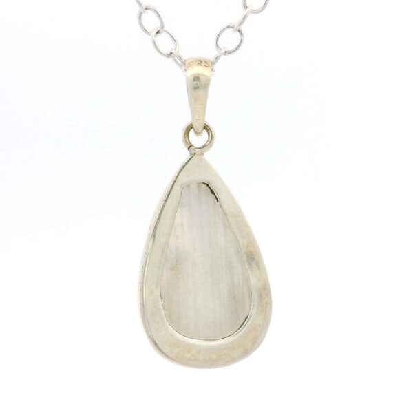 Gehna Jaipur Moonstone Pear Shape Gemstone Studded 925 Sterling Silver Pendant For Girls & Women SP03-1147 - Image 3