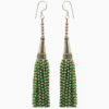 Gehna Jaipur Pearl & Peridot Color Zircon Beads Dangle Drop Style Earrings For Girls & Women CE-1158 - Image 4