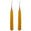 Gehna Jaipur Yellow Color Zircon Beads Dangle Drop Style Earrings For Girls & Women CE-1160 - Image 7