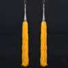 Gehna Jaipur Yellow Color Zircon Beads Dangle Drop Style Earrings For Girls & Women CE-1160 - Image 4