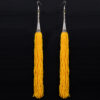Gehna Jaipur Yellow Color Zircon Beads Dangle Drop Style Earrings For Girls & Women CE-1160 - Image 3