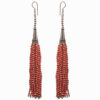 Gehna Jaipur Pearl & Red Jade Color Zircon Beads Dangle Style Earrings For Girls & Women CE-1161 - Image 3