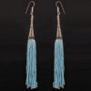Gehna Jaipur Pearl & Turquoise Color Zircon Beads Dangle Style Earrings For Girls & Women CE-1163 - Image 6