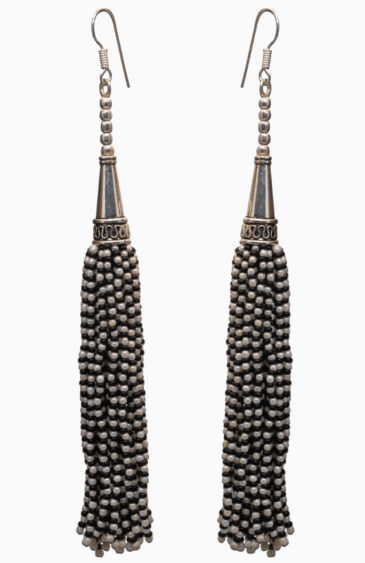 Gehna Jaipur Pearl & Black Onyx Zircon Beads Dangle Drop Style Earrings For Girls & Women CE-1166