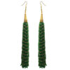 Gehna Jaipur Emerald Green Color Zircon Beads Dangle Drop Style Earrings For Girls & Women CE-1167