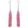 Gehna Jaipur Pearl & Pink Tourmaline Zircon Beads Dangle Style Earrings For Girls & Women CE-1168