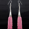 Gehna Jaipur Pearl & Pink Tourmaline Zircon Beads Dangle Style Earrings For Girls & Women CE-1168 - Image 4