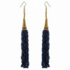 Gehna Jaipur Blue Sapphire Color Zircon Beads Dangle Style Earrings For Girls & Women CE-1169