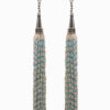 Gehna Jaipur Pearl & Turquoise Color Zircon Beads Dangle Style Earrings For Girls & Women CE-1170 - Image 5