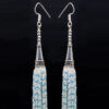Gehna Jaipur Pearl & Turquoise Color Zircon Beads Dangle Style Earrings For Girls & Women CE-1170 - Image 4