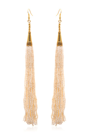 Gehna Jaipur Fine Quality Pearl Beaded Earrings In Yellow Gold Plating For Girls & Women CE-1174