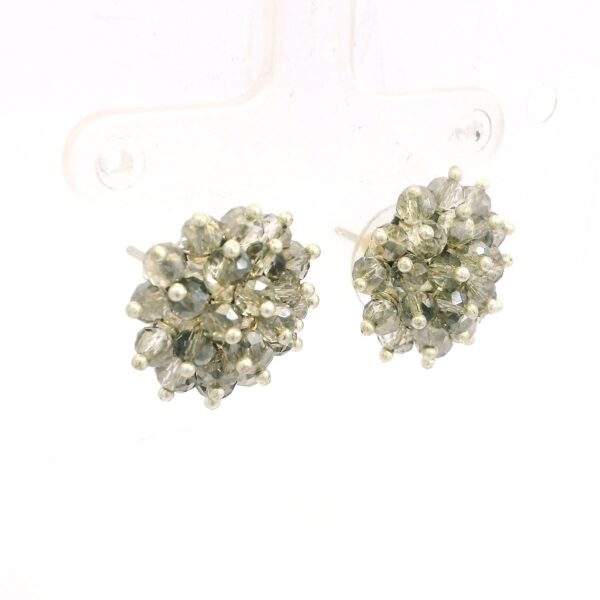 Gehna Jaipur Black Rutile Color Zircon Beads Studs For Girls & Women CE-1177 - Image 4
