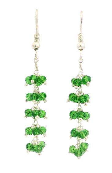 Gehna Jaipur Peridot Green Color Zircon Beads Dangle Style Earrings For Girls & Women CE-1180