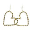 Gehna Jaipur Silver & Gold Pyrite Faceted Zircon Beads Studded Heart Shape Earring For Girls & Women CE-1182 - Image 2