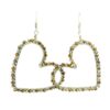 Gehna Jaipur Silver & Gold Pyrite Faceted Zircon Beads Studded Heart Shape Earring For Girls & Women CE-1182 - Image 3