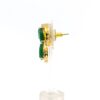 Gehna Jaipur Emerald Green Color Stone Studded Pendant & Earring Set Black Enamel For Girls & Women FP-1188 - Image 4