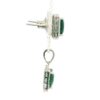 Gehna Jaipur Fine Quality Chrome Tourmaline Color Stone Baguette Studded Pendant Set For Girls & Women FP-1190 - Image 3