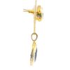 Gehna Jaipur Tear Drop Blue Sapphire Color Stone Studded Pendant & Earring Set For Girls & Women FP-1191 - Image 3