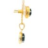 Gehna Jaipur Royal Blue Sapphire Color Round Shape Stone Studded Pendant & Earring Set For Girls & Women FP-1197 - Image 4