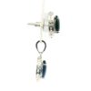 Gehna Jaipur Blue Sapphire Color Oval Shape Stone Studded Pendant & Earring Set For Girls & Women FP-1199 - Image 3