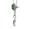 Gehna Jaipur Green Garnet Color Princess Cut Square Studded Pendant & Earring Set For Girls & Women FP-1204 - Image 4
