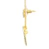 Gehna Jaipur Diamond Cut White Topaz Round Studded Heart Shape Pendant & Earring Set For Girls & Women FP-1209 - Image 3