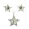 Gehna Jaipur Cubic Zirconia Studded Star Shaped Pendant & Earring Set Silver Rhodium For Girls & Women FP-1211 - Image 4