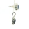 Gehna Jaipur C.Z & Amethyst Color Baguette Shape Stone Studded Pendant & Earring Set For Girls & Women FP-1216 - Image 3
