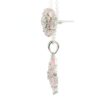 Gehna Jaipur C.Z & Rose Quartz Color Baguette Shape Stone Studded Pendant & Ear Set For Girls & Women FP-1217 - Image 3