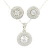 Gehna Jaipur Cubic Zirconia Studded Round Shape Pendant & Earring Set For Girls & Women FP-1219