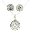 Gehna Jaipur Cubic Zirconia Studded Round Shape Pendant & Earring Set For Girls & Women FP-1219 - Image 4