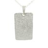 Gehna Jaipur Cubic Zirconia Studded Dog Tag Pendant White Rhodium Plating For Girls & Women FP-1224