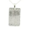 Gehna Jaipur Cubic Zirconia Studded Dog Tag Pendant White Rhodium Plating For Girls & Women FP-1224 - Image 4