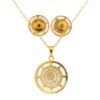 Gehna Jaipur Diamond Cut Round & Baguette Shape Cubic Zirconia Studded Pendant Set For Girls & Women FP-1228 - Image 4