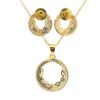 Gehna Jaipur Cubic Zirconia Studded Circle Shape Pendant & Earring Set For Girls & Women FP-1229 - Image 4
