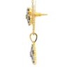 Gehna Jaipur C.Z & Amethyst Pear Shape Stone Studded Flower Shape Pendant Set For Girls & Women FP-1231 - Image 3