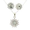 Gehna Jaipur C.Z & Amethyst Marquise Shape Stone Studded Flower Shape Pendant Set For Girls & Women FP-1233 - Image 4