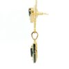 Gehna Jaipur C.Z & Blue Sapphire Color Stone Studded Baguette Shape Pendant & Earring For Girls & Women FP-1234 - Image 2