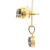 Gehna Jaipur C.Z & Amethyst Round Shape Stone Studded Pendant & Earring Set For Girls & Women FP-1237 - Image 3