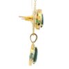Gehna Jaipur C.Z & Emerald Color Stone Studded Pear Shape Pendant & Earring Set For Girls & Women FP-1238 - Image 3