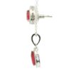 Gehna Jaipur C.Z & Pink Tourmaline Studded Pear Shape Pendant & Earring Set For Girls & Women FP-1239 - Image 2