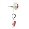Gehna Jaipur C.Z & Pink Tourmaline Studded Pear Shape Pendant & Earring Set For Girls & Women FP-1239 - Image 4