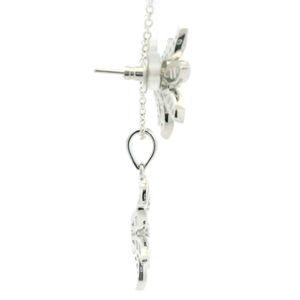 Gehna Jaipur Cubic Zirconia Baguette Studded Flower Shape Pendant & Earring Set  For Girls & Women FP-1240 - Image 3