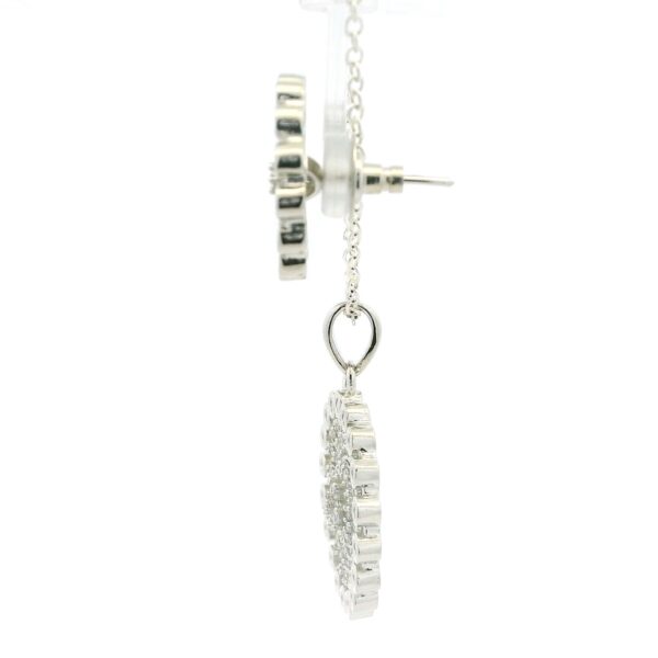 Gehna Jaipur Round Shape Cubic Zirconia Studded Pendant & Earring Set For Girls & Women FP-1242 - Image 3