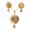Gehna Jaipur Moissanite Polki Studded With Red Enamel Work Pendant & Earring Set For Girls & Women FP-1247 - Image 4