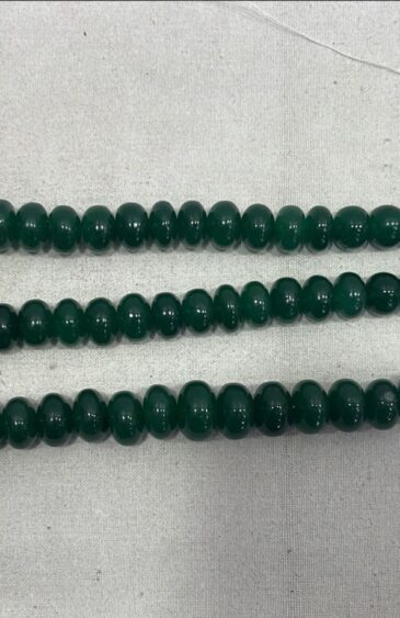 18-19″ Inches Long Emerald 10-13 MM Cabochon Beads Necklace & Bracelet